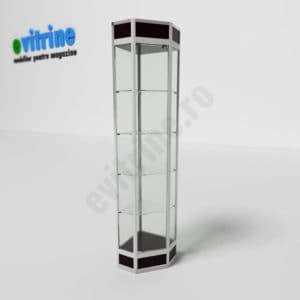 vitrine de colt din sticla, vitrine turn din aluminiu modern, vitrine pentru magazin, vitrine din sticla, vitrine din sticla pentru magazin, vitrine bijuterii, vitrine muzeu, mobilier bijuterii, mobilier muzeu, vitrine la comanda