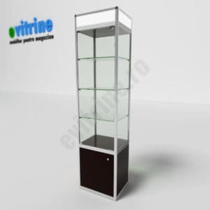 vitrine expunere din sticla, vitrine turn din aluminiu modern, vitrine pentru magazin, vitrine din sticla, vitrine din sticla pentru magazin, vitrine bijuterii, vitrine muzeu, mobilier bijuterii, mobilier muzeu, vitrine la comanda